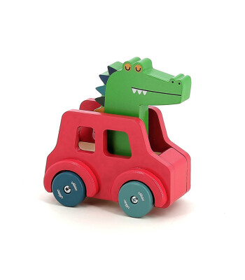 Vilac Sesli Ahşap Araba // Timsah