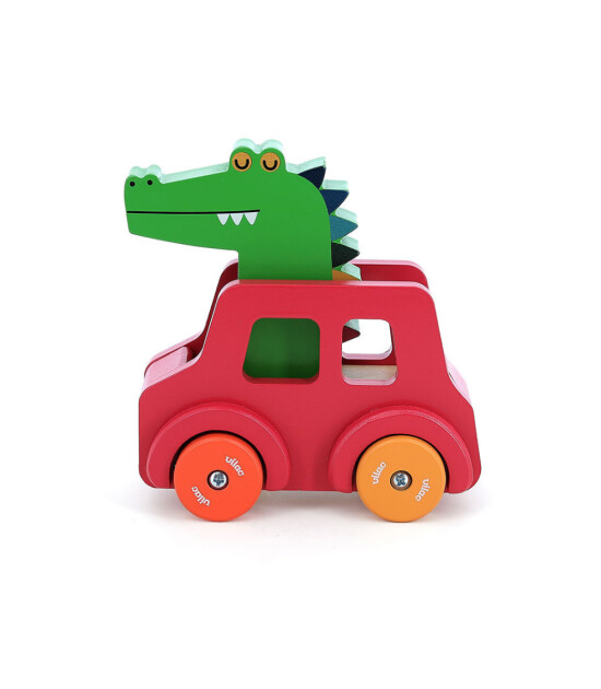 Vilac Sesli Ahşap Araba // Timsah