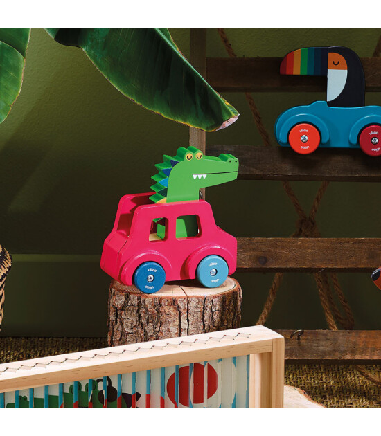 Vilac Sesli Ahşap Araba // Timsah