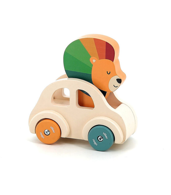 Vilac Sesli Ahşap Araba // Aslan