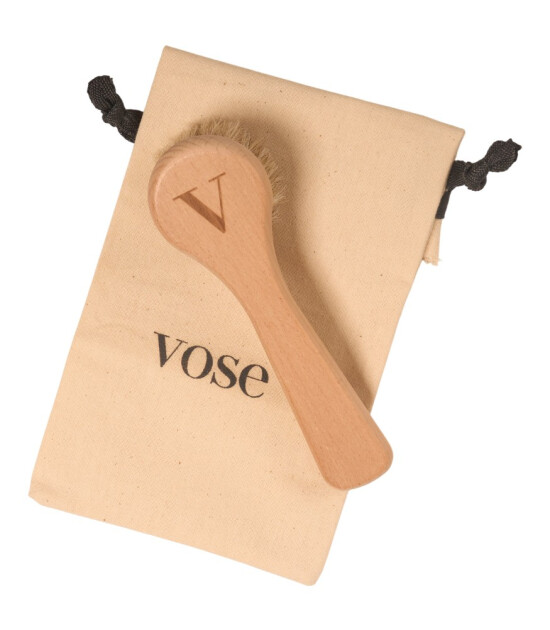 Vose Doğal At Kılı Fırça Set // Yüz Fırçası - Tırnak Fırçası - Selülit Fırçası (Black Rose)