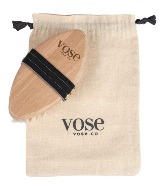 Vose Doğal At Kılı Fırça Set // Yüz Fırçası - Tırnak Fırçası - Selülit Fırçası (Black Rose)