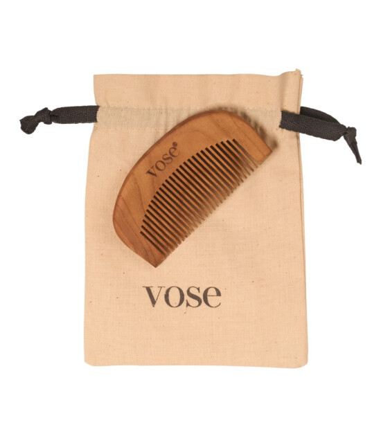 Vose Doğal Keçi Kılı Ahşap Fırça & Tarak Set