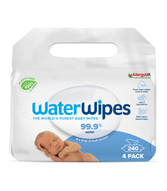 WaterWipes BIO Islak Mendil 4x60 'lı Paket (240 adet)