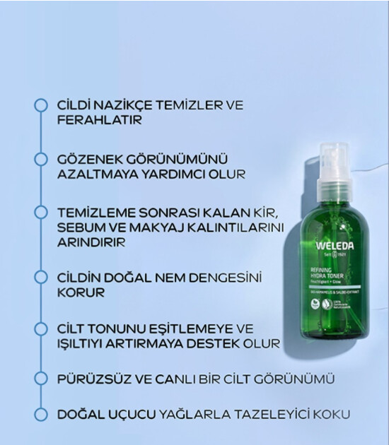 Weleda Refining Hydra Toner Organik Arındırıcı ve Nemlendirici Tonik