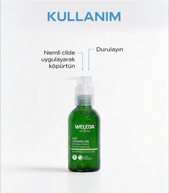Weleda Deep Cleansing Gel Organik Derinlemesine Y&uuml;z Temizleme Jeli