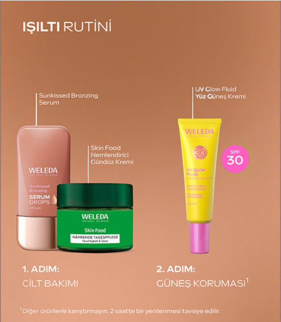 Weleda Sunkissed Bronzing Serum Drops Organik Bronzlaştırıcı ve Nemlendirici Serum