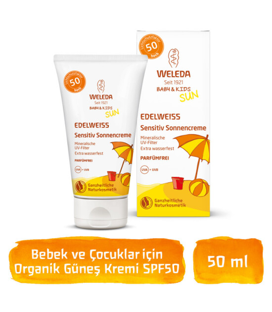 Weleda Mineral Filtreli Bebek ve Çocuk Güneş Kremi (SPF50)