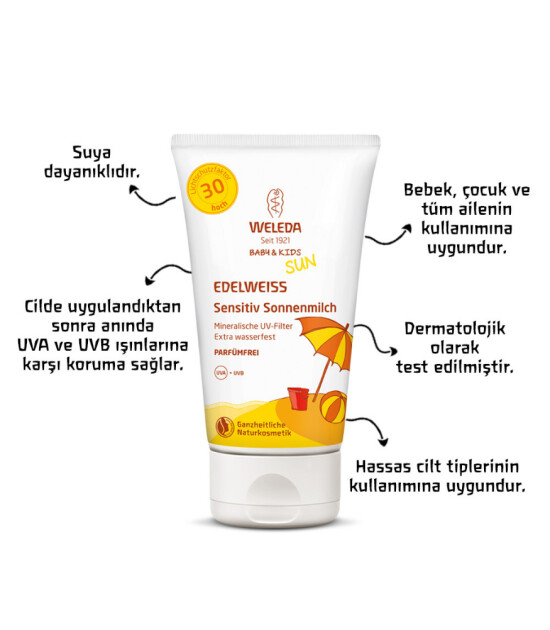 Weleda Mineral Filtreli Bebek ve Çocuk Güneş Kremi (SPF50)