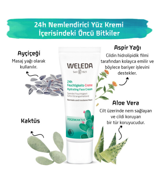 Weleda Cactus 24h Nemlendirici Yüz Kremi