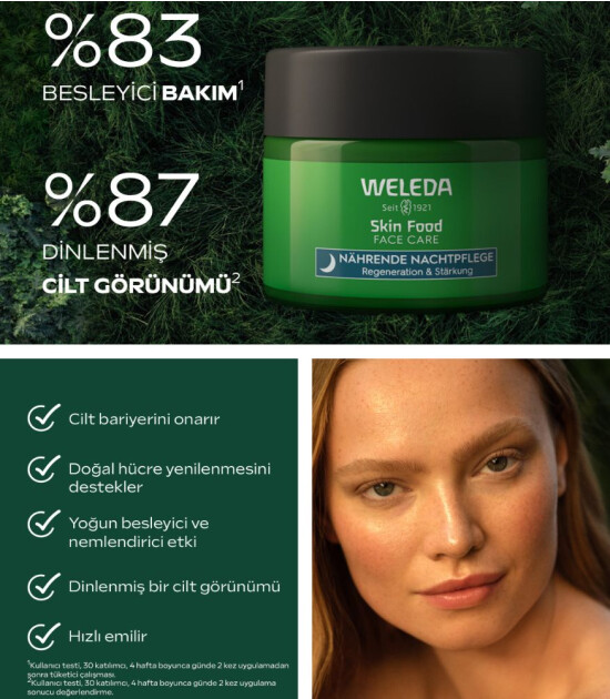Weleda Skin Food Night Organik Nemlendirici Gece Kremi