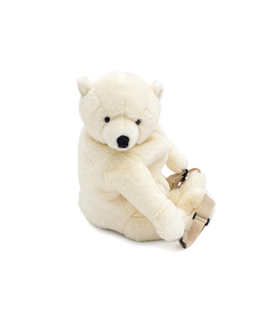 Wild & Soft Figürlü Peluş Sırt Çantası // Beyaz Ayı