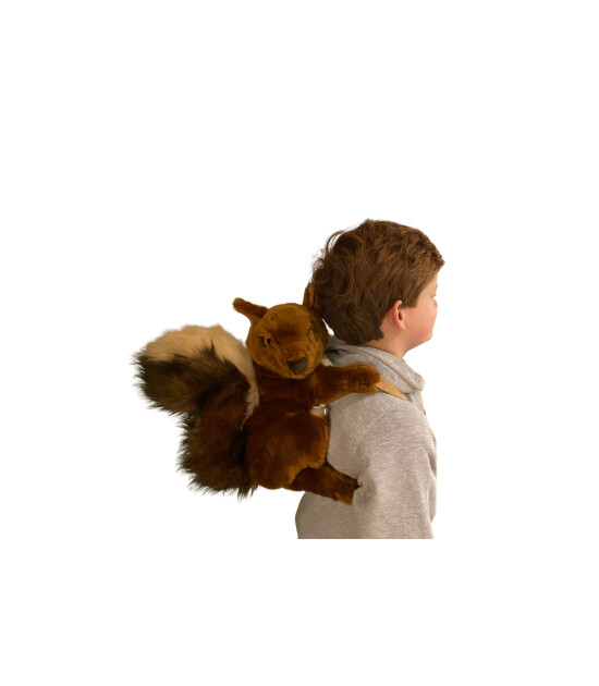 Wild & Soft Figürlü Peluş Sırt Çantası // Sincap