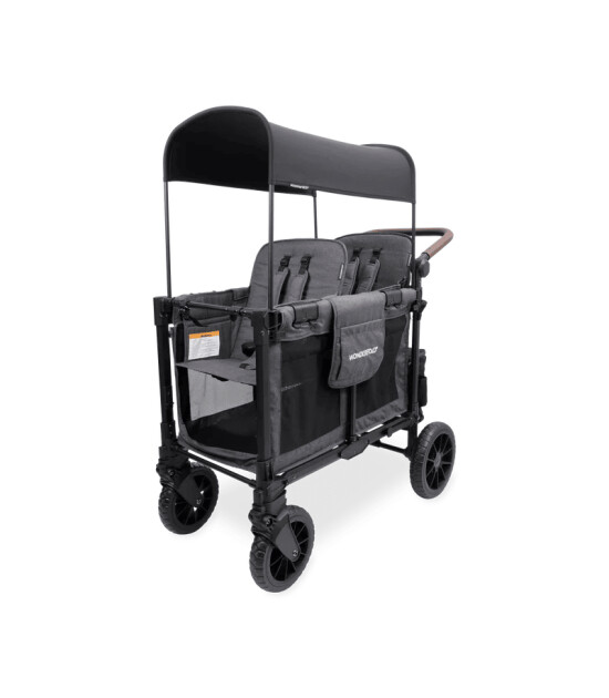 Wonderfold W2 Luxe Pro İkili Bebek Arabası Vagonu - K&ouml;m&uuml;r Grisi