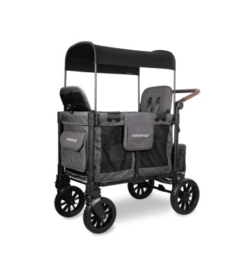 Wonderfold W2 Luxe Pro İkili Bebek Arabası Vagonu // Kömür Grisi