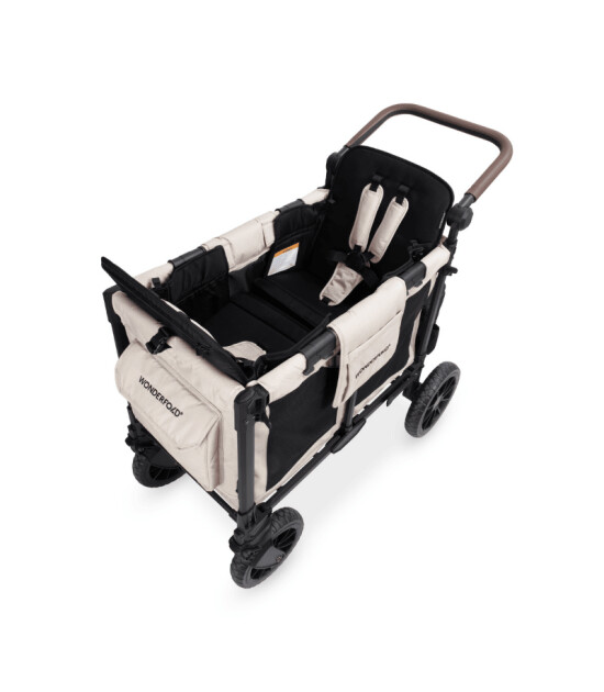 Wonderfold W2 Luxe Pro İkili Bebek Arabası Vagonu - Kum Beji