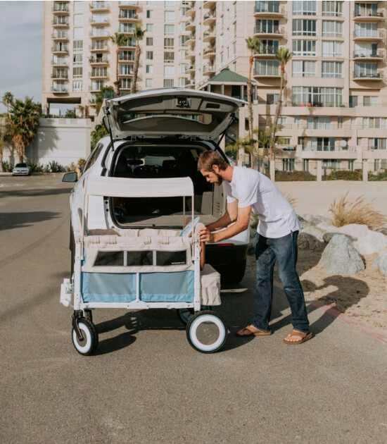 Wonderfold VW2 Volkswagen İkili Bebek Arabası Vagonu - Haki Yeşil