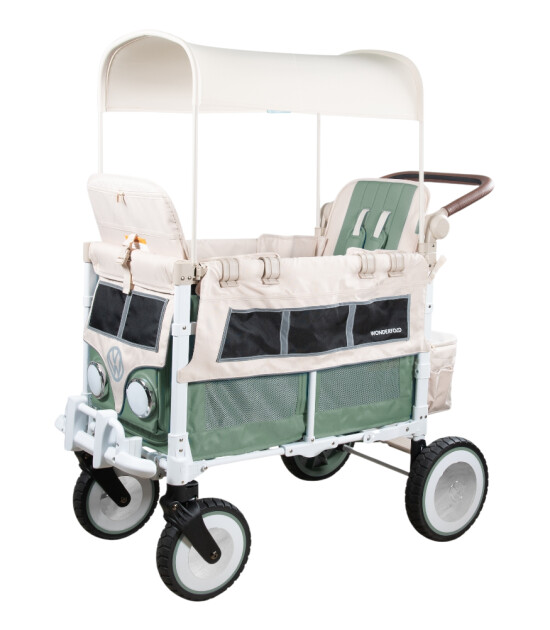 Wonderfold VW2 Volkswagen İkili Bebek Arabası Vagonu - Haki Yeşil