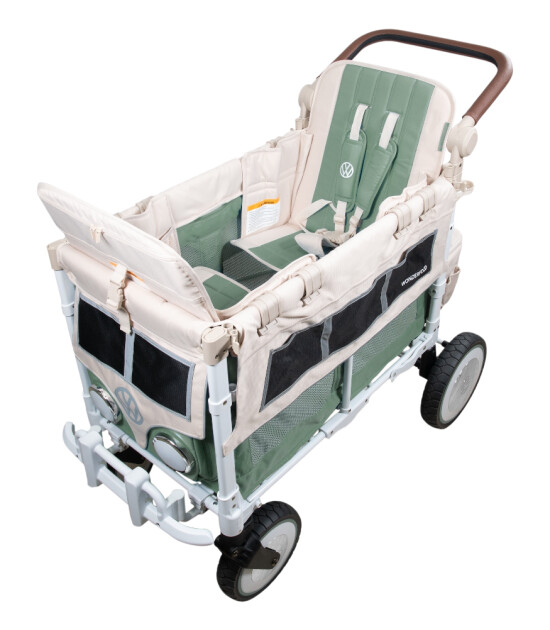 Wonderfold VW2 Volkswagen İkili Bebek Arabası Vagonu - Haki Yeşil