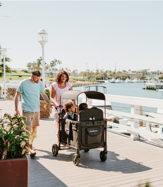 Wonderfold W4 Elite D&ouml;rtl&uuml; Bebek Arabası Vagonu // Siyah