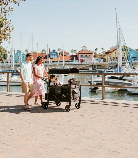 Wonderfold W4 Elite D&ouml;rtl&uuml; Bebek Arabası Vagonu // Siyah