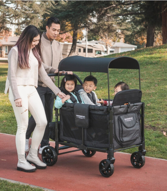 Wonderfold W4 Elite D&ouml;rtl&uuml; Bebek Arabası Vagonu // Siyah