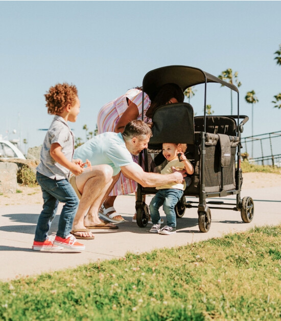 Wonderfold W4 Elite D&ouml;rtl&uuml; Bebek Arabası Vagonu // Siyah