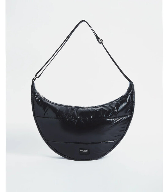 Wouf Crossbody Bag Askılı Omuz &Ccedil;antası (Large) // Black Glossy