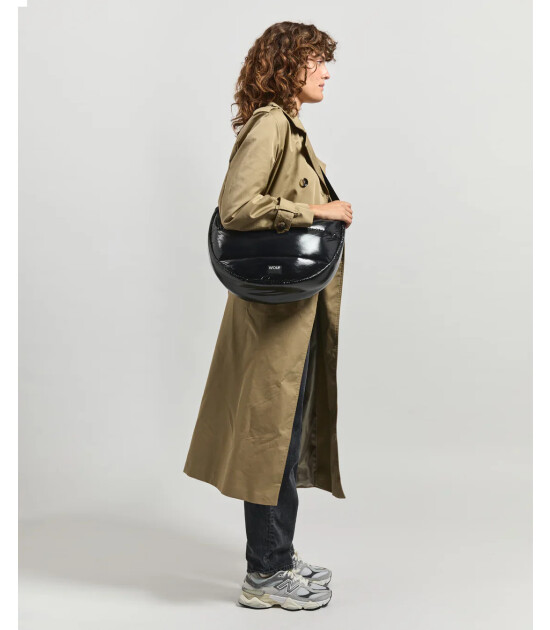 Wouf Crossbody Bag Askılı Omuz &Ccedil;antası (Large) // Black Glossy