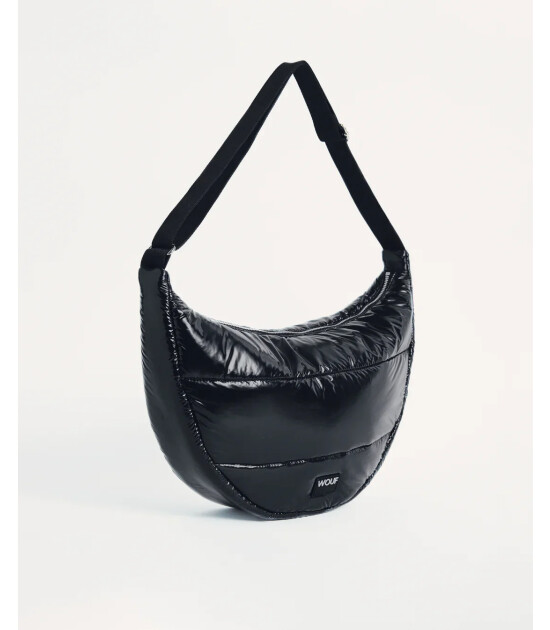 Wouf Crossbody Bag Askılı Omuz &Ccedil;antası (Large) // Black Glossy