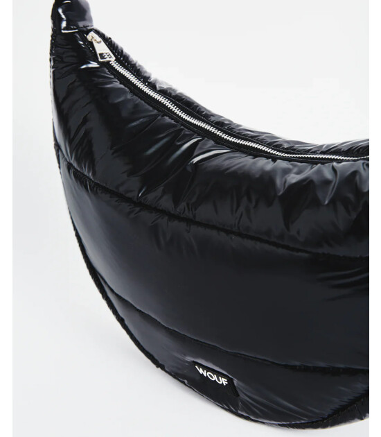 Wouf Crossbody Bag Askılı Omuz &Ccedil;antası (Large) // Black Glossy