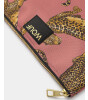 Wouf Pouch Bag Portf&ouml;y &Ccedil;anta XL // Blush Leopard
