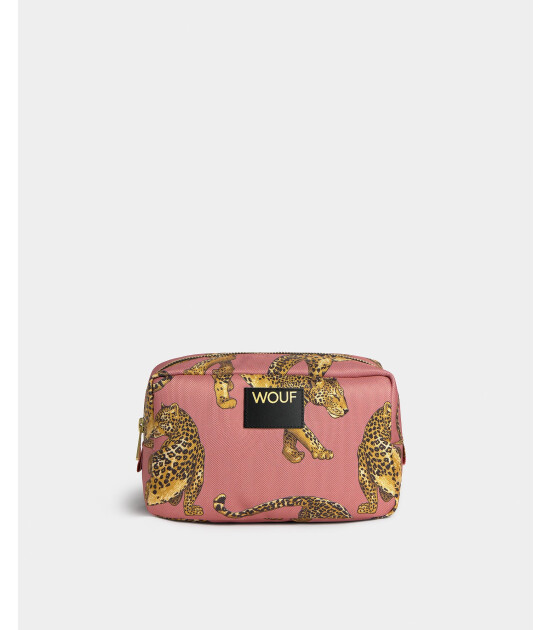 Wouf Toiletry Bag Makyaj &Ccedil;antası // Blush Leopard