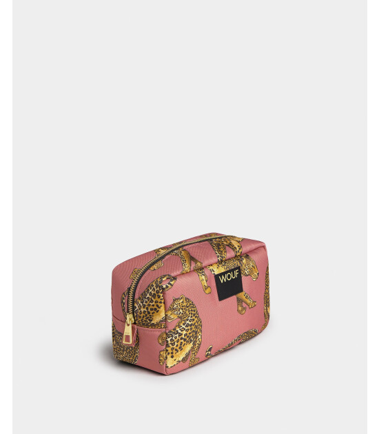 Wouf Toiletry Bag Makyaj &Ccedil;antası // Blush Leopard
