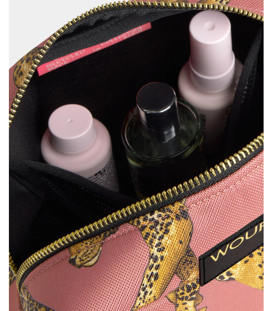 Wouf Toiletry Bag Makyaj &Ccedil;antası // Blush Leopard