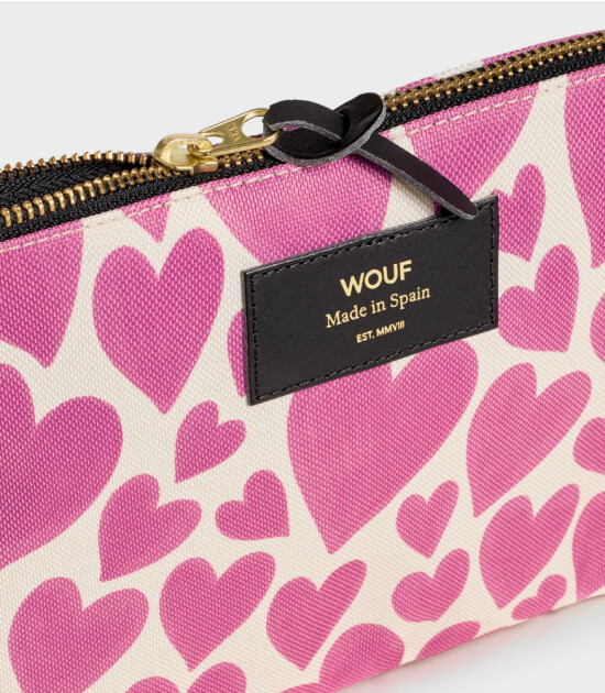 Wouf Pouch Bag Portföy Çanta Large // Pink Love