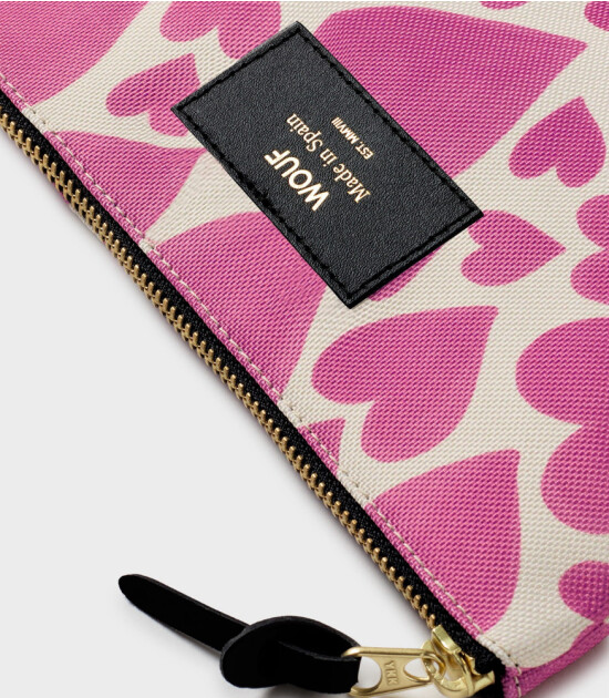 Wouf Pouch Bag Portföy Çanta Large // Pink Love