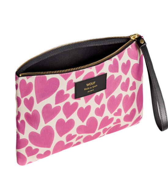 Wouf Pouch Bag Portföy Çanta XL // Pink Love