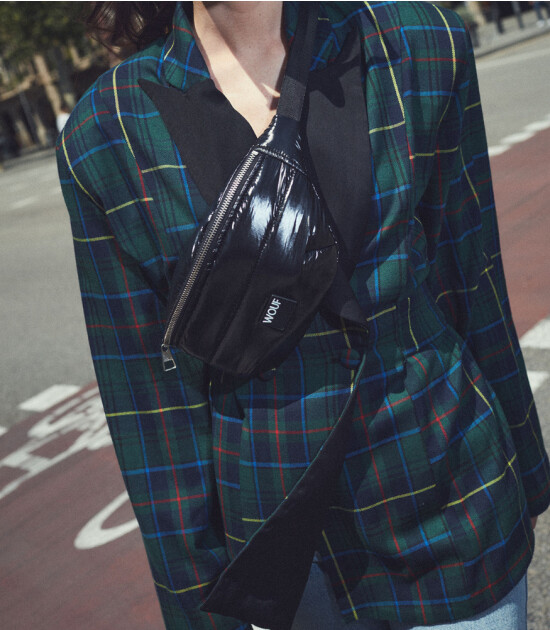 Wouf Waist Bag Bel &Ccedil;antası - Black Glossy