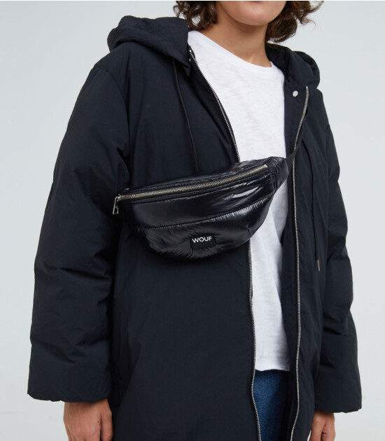 Wouf Waist Bag Bel &Ccedil;antası - Black Glossy