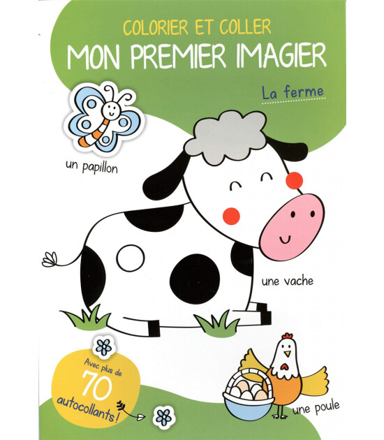 Yoyo Colorier et coller mon premier imagier: La ferme