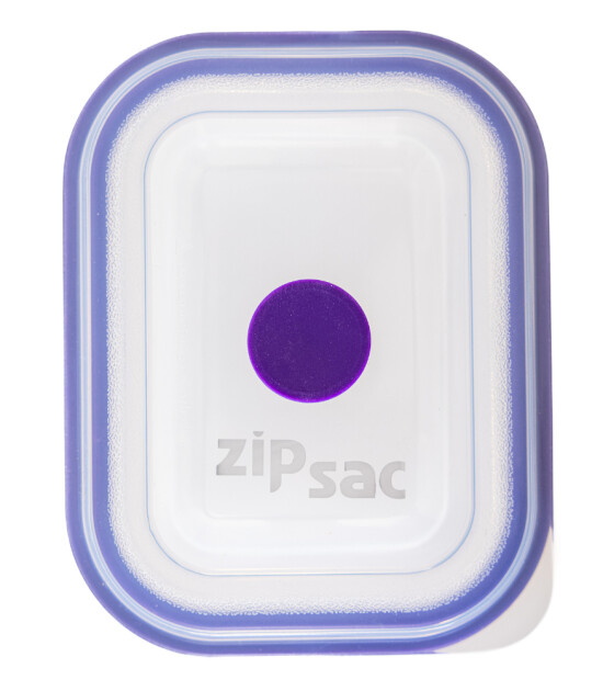 Zipsac Silikon Katlanabilir Gıda Saklama Kabı (400 ml) // Mor