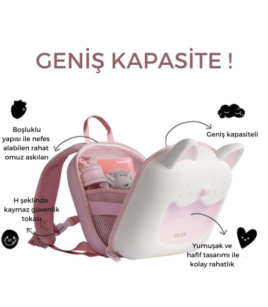 Zoyzoii Animal Serisi Sırt &Ccedil;antası / Pink Fox