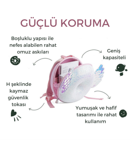 Zoyzoii Donut Çocuk Sırt Çantası // Shiny Angel