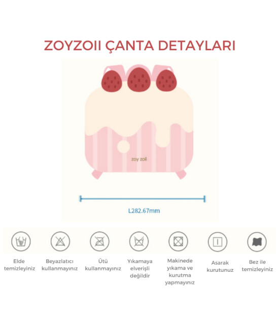 Zoyzoii Delicious &Ccedil;ocuk Sırt &Ccedil;antası // Cream Cake