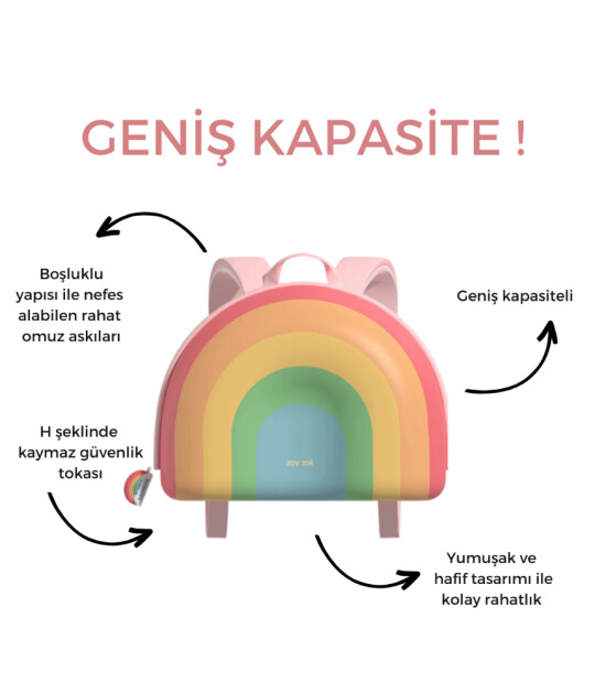 Zoyzoii Dream &Ccedil;ocuk Sırt &Ccedil;antası // Sugar Heart Rainbow