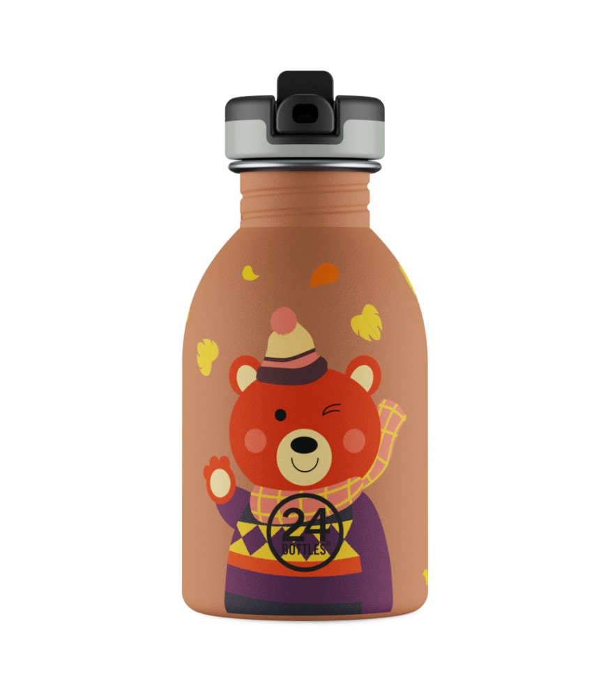24Bottles Kids Bottle Paslanmaz &Ccedil;elik &Ccedil;ocuk Su Matarası (250 ml) // Sweet Bear