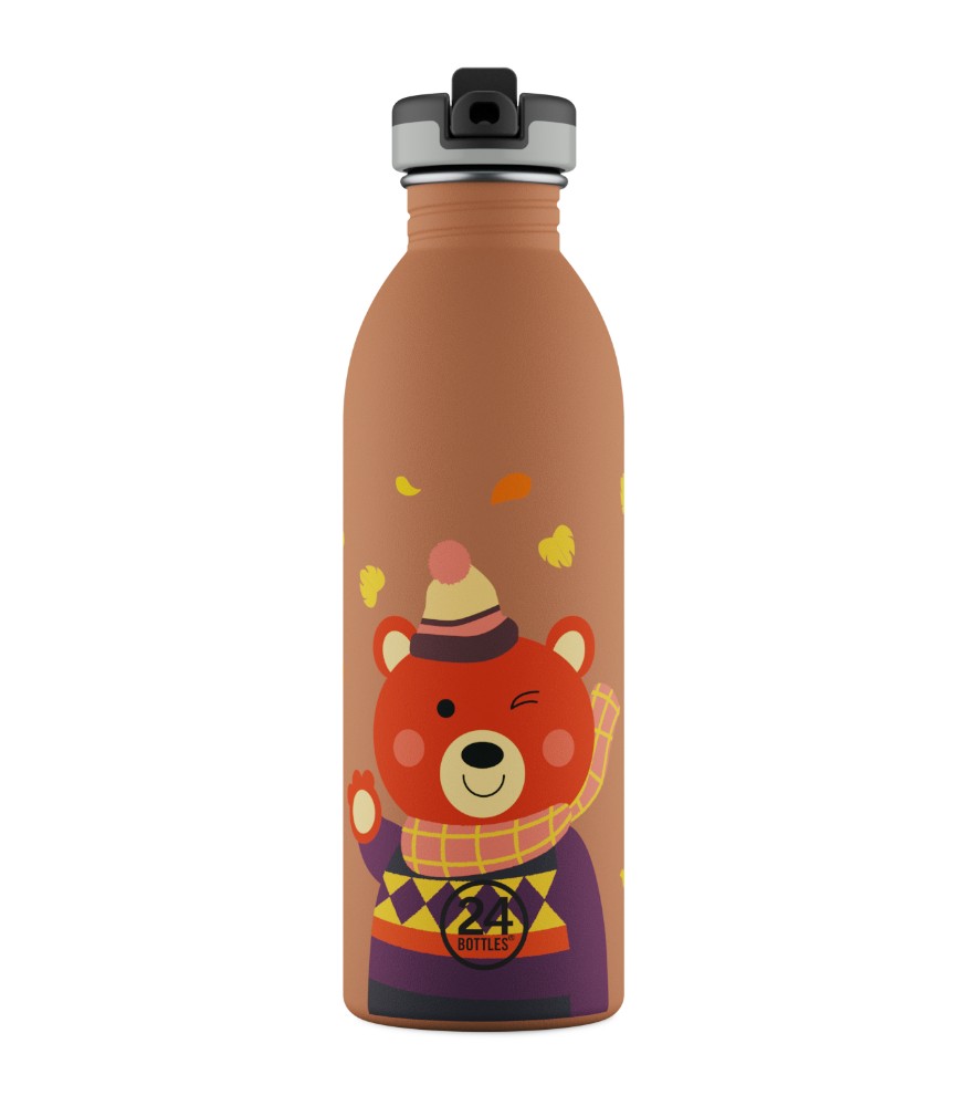 24Bottles Kids Bottle Paslanmaz &Ccedil;elik &Ccedil;ocuk Su Matarası (500 ml) // Sweet Bear