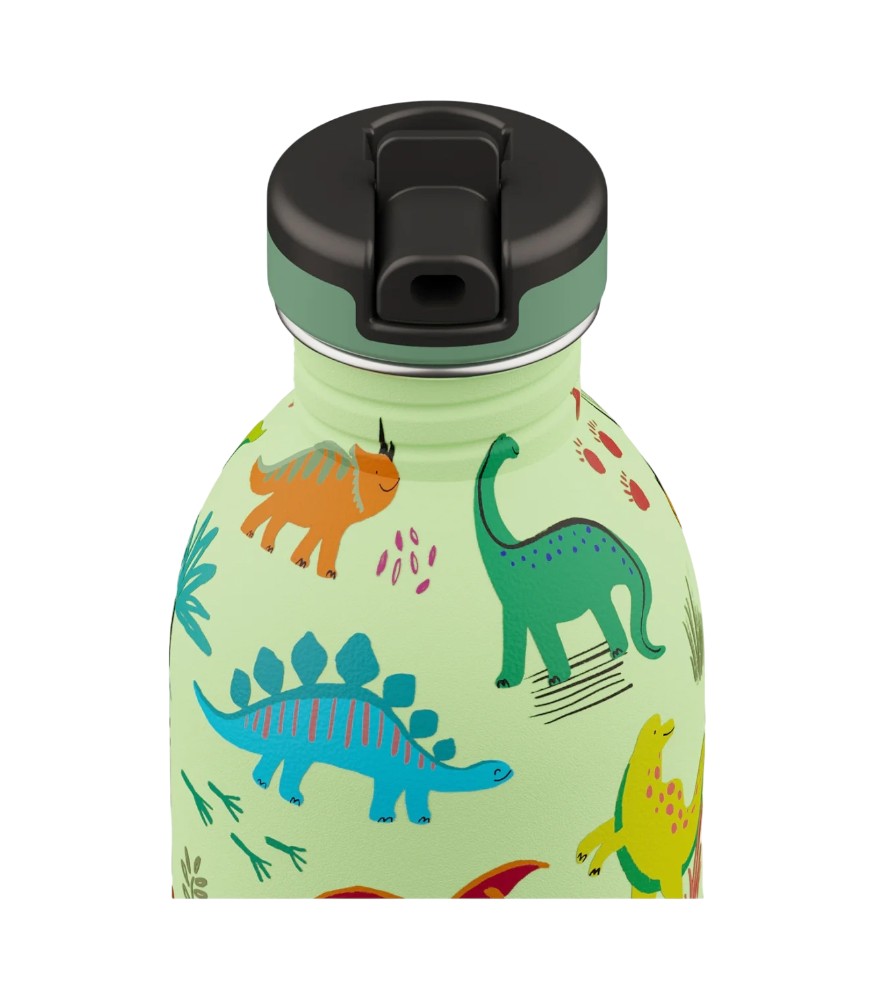 24Bottles Kids Bottle Paslanmaz &Ccedil;elik &Ccedil;ocuk Su Matarası (250 ml) // Jurassic Friends