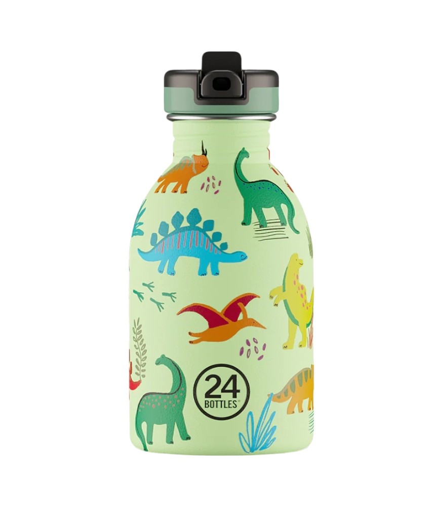 24Bottles Kids Bottle Paslanmaz &Ccedil;elik &Ccedil;ocuk Su Matarası (250 ml) // Jurassic Friends